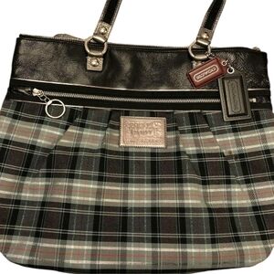 Coach Poppy Tartan Glamour Tote